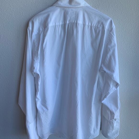 Ben Sherman Men's White Button Front Embossed Shirt Long Sleeve Large - Picture 3 of 5